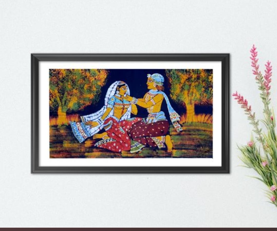 THE QUEEN AND KING ROMANTIC MOVEMENT- BATIK PAINTING