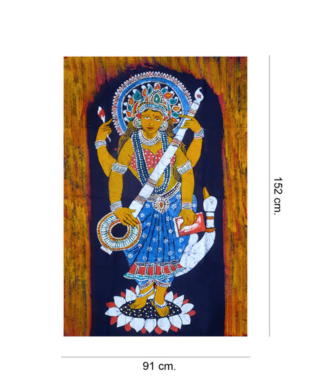 GODDESS SARASWATI- BATIK PAINTING BIG