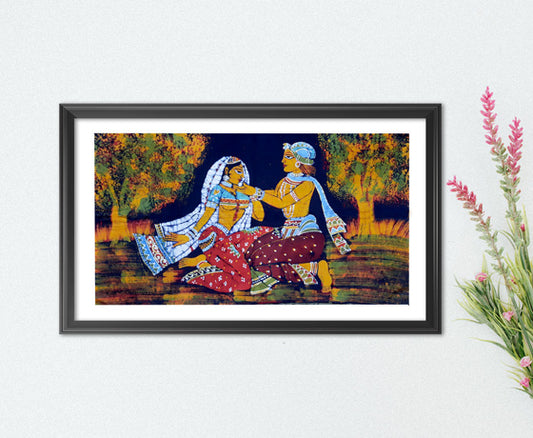 SHAKUNTALA & DUSHMANTA AT TAPOBAN WALL HANGING