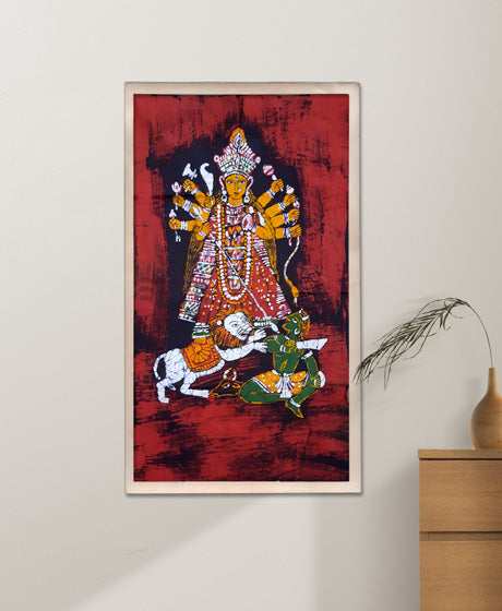 MAHISHASURAMARDINI DURGA 1- BATIK PAINTING