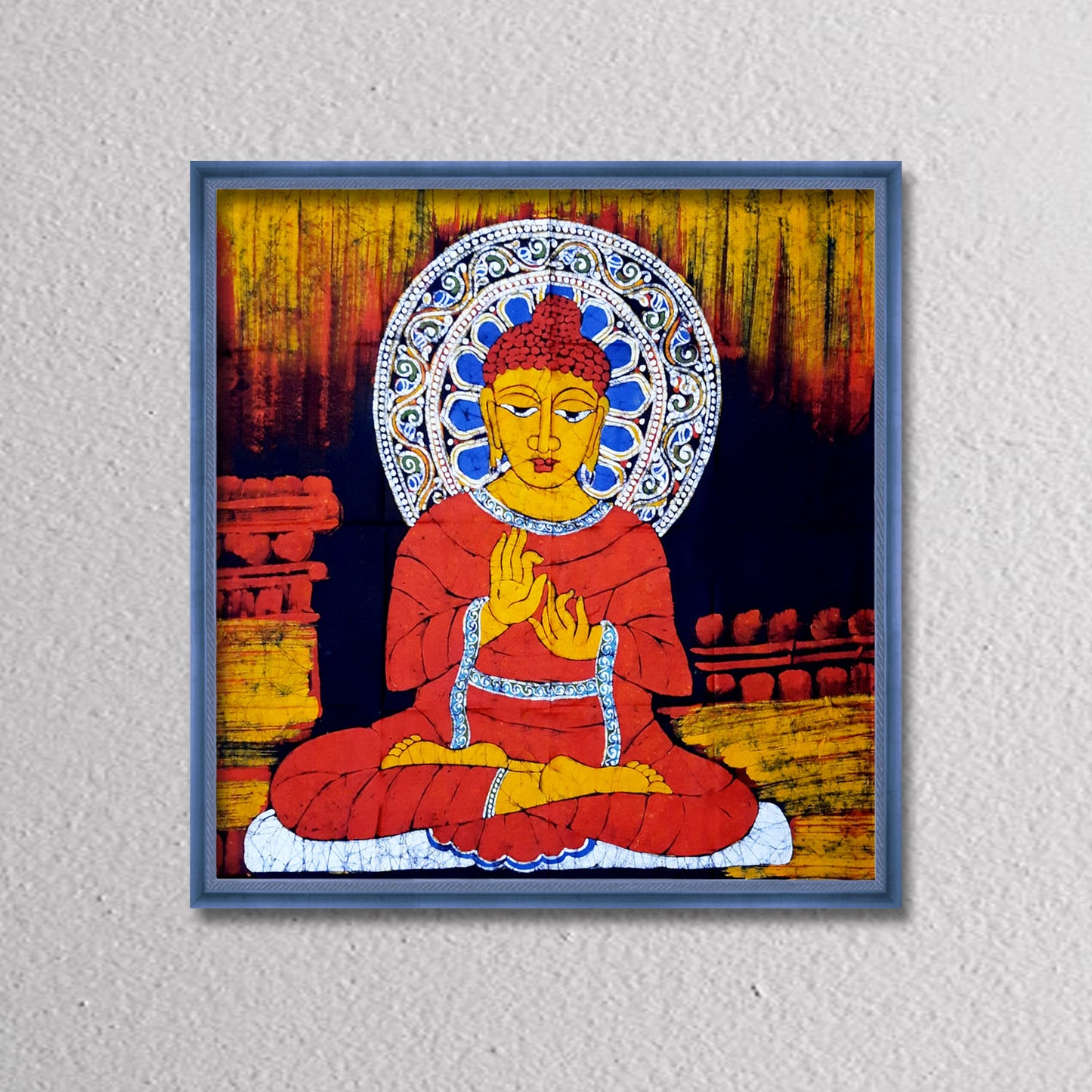 LORD BUDDHA NATURAL BATIK PAINTING- WALL HANGING