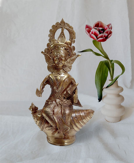 DOKRA BRASS MA LAXMI - TRIBAL ART SHOWPIECE