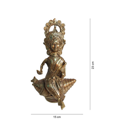 DOKRA BRASS MA LAXMI - TRIBAL ART SHOWPIECE