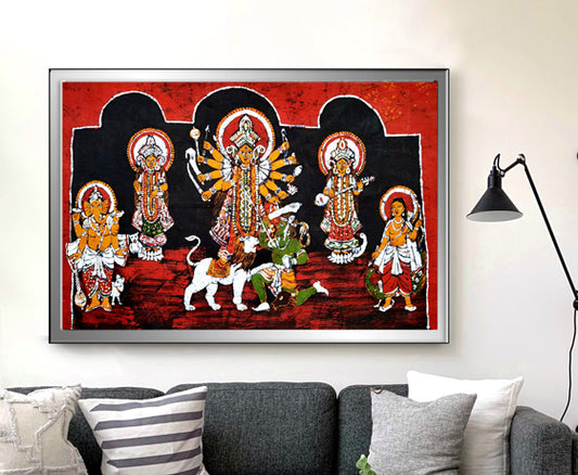 MA DURGA FAMILY- BIG WALL HANGING