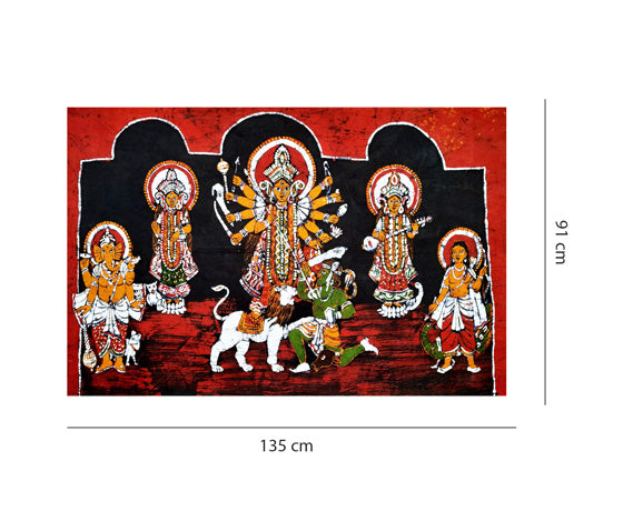 MA DURGA FAMILY- BIG WALL HANGING