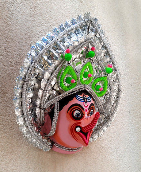 TRIBAL CHAU MASK OF SHREE GANESH- WALL HANGING