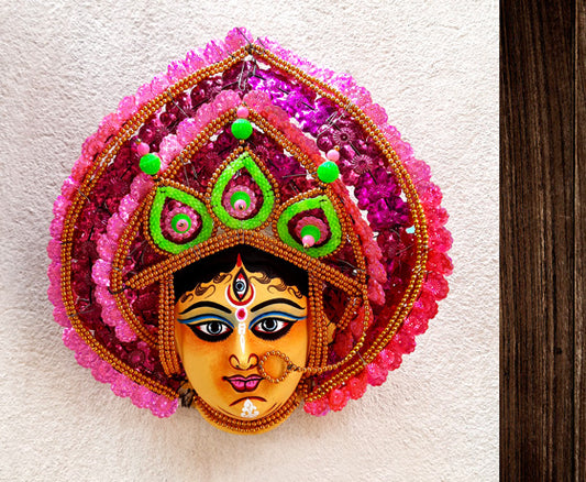 TRIBAL CHAU MASK OF MA DURGA- WALL HANGING