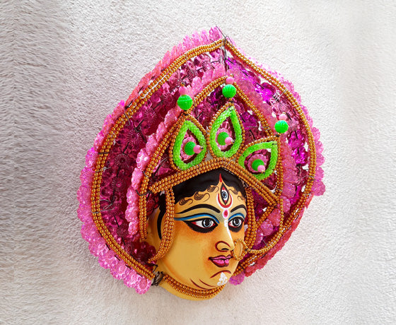 TRIBAL CHAU MASK OF MA DURGA- WALL HANGING