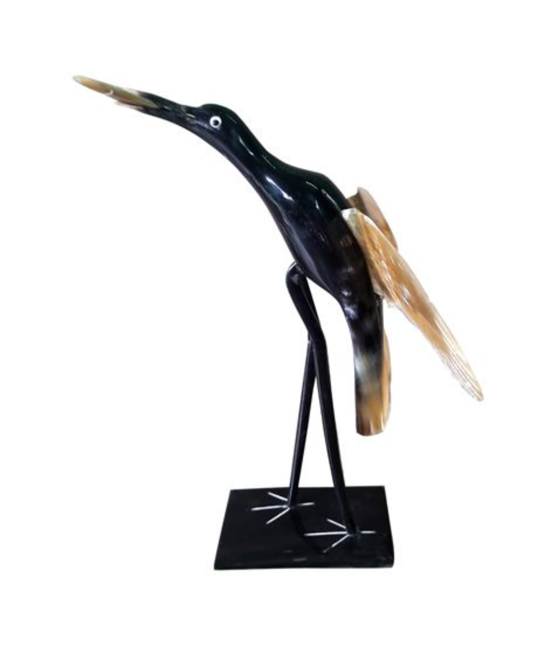 ATTRACTIVE HORNCRAFT HERON CATCHING FISH SHOWPIECE - BIG