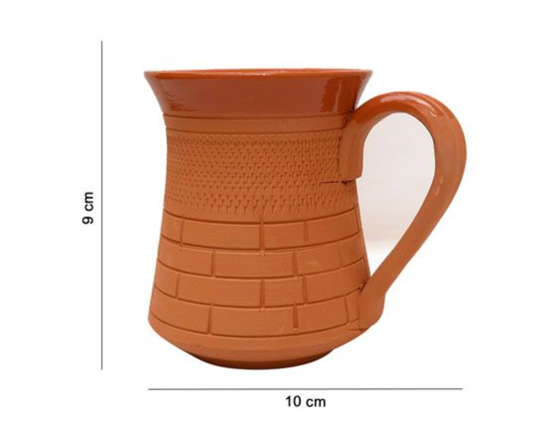 HANDMADE TERRACOTTA COFFEE MUG- DESIGN 2